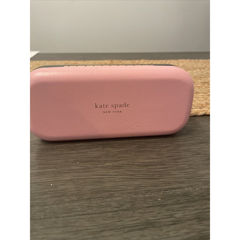 KATE SPADE HARD LARGE PINK GREEN CLAMSHELL CASE EYEGLASSES EYEGLASSES